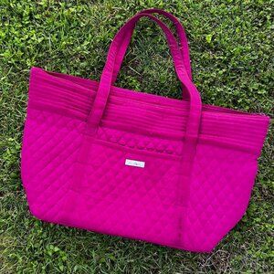 Vera Bradley Traveler bag, cotton diamond quilting in Magenta